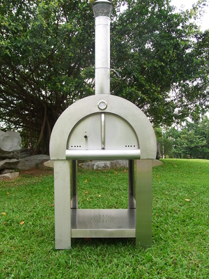 Oven Pizza Dipecat Stainless Steel 830mm 720mm Dengan Troli
