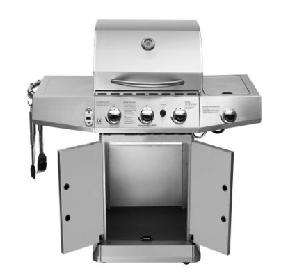 OEM Gas BBQ Grill 4 Burner Gas Grill Brakes Dengan Rem