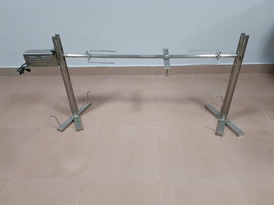 46*26cm 201ss Bbq Spit Roaster Rotisserie Spit Panggang Panggang Dengan Garpu