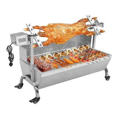 CSA Spit Roast Gas Bbq Arang Barbekyu Domba Babi Gas Bbq Dengan Spit Roaster