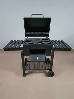 40kg Berat Arang BBQ Grill 23,7 Inch Portable Camping Grill Dengan Roda