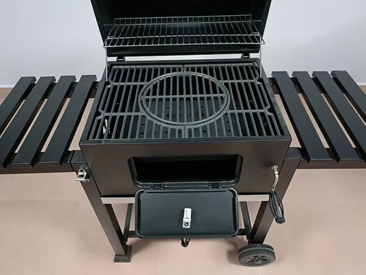 Panggangan BBQ Arang CSA Bergerak 30kgs Panggangan Kayu Stainless Steel