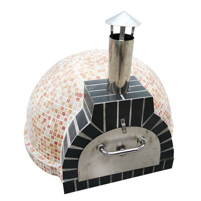 Daging Keramik Oven Pizza Luar Ruangan Granit Kayu Dipecat Pizza Oven Mudah Dipindahkan
