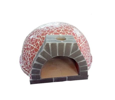 Refractory 10 menit Keramik Pizza Oven 70kgs Oven Pembakaran Kayu Portabel