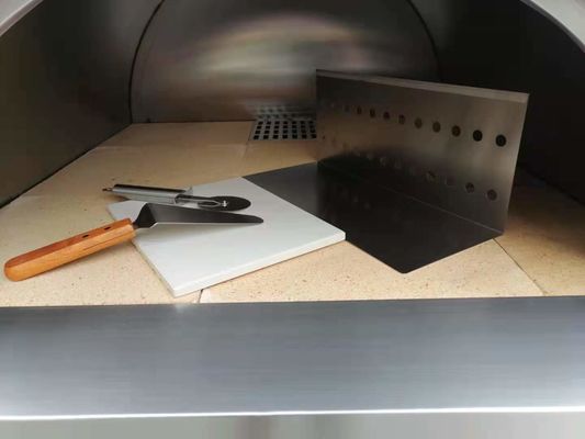 201 Stainless Steel Kayu Dipecat Pizza Oven 900mm Luar Ruangan Stainless Pizza Oven