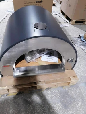 Kupas Stainless Steel Pizza Oven Kayu Dipecat 830mm Kayu Dipecat Oven Bata