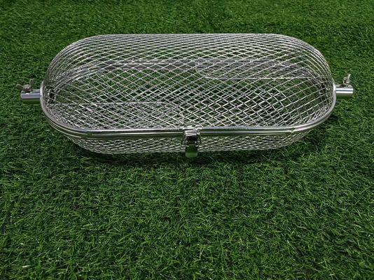AGA 201ss Aksesoris BBQ Luar Ruangan 8mm Napoleon Rotisserie Grill Basket