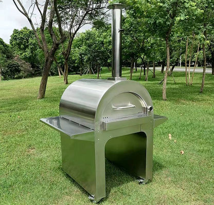 CE Oven Pizza Kayu Stainless Steel Tebal 30mm Oven Kayu Stainless Steel