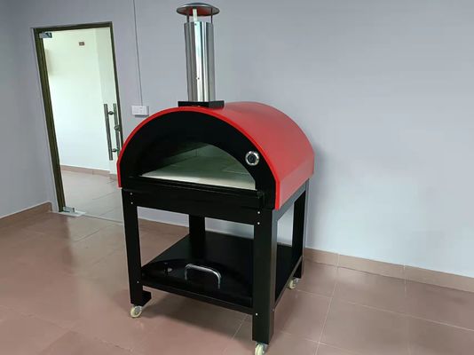 410C CSA Steel Wood Fired Oven Kompor Kayu Luar Ruangan Dengan Pizza Oven