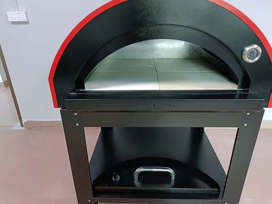 Oven Pizza Stainless Steel Bergerak Kayu Dipecat Kompor Pembakaran CSA