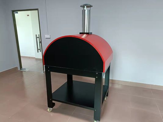 950mm Mobile Wood Fired Pizza Oven 201S Oven Kayu Stainless Steel