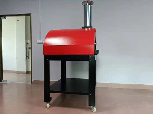950mm Mobile Wood Fired Pizza Oven 201S Oven Kayu Stainless Steel