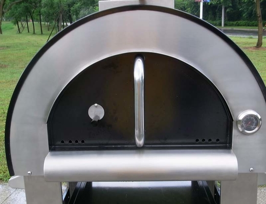 Pembakaran Tahan Lama Stainless Steel Kayu Dipecat Pizza Oven 750mm