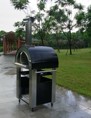 Pembakaran Tahan Lama Stainless Steel Kayu Dipecat Pizza Oven 750mm