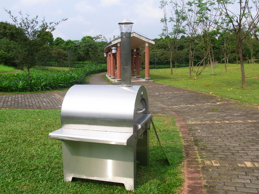 Tebal 30mm Luar Ruangan Stainless Steel Kayu Dipecat Pizza Oven 430 840mm