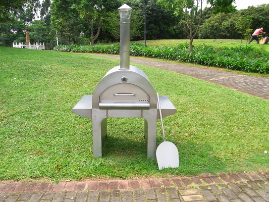 Tebal 30mm Luar Ruangan Stainless Steel Kayu Dipecat Pizza Oven 430 840mm
