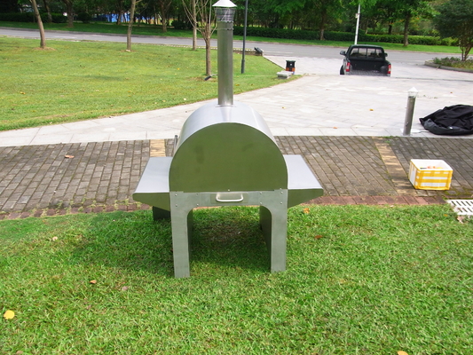 Tebal 30mm Luar Ruangan Stainless Steel Kayu Dipecat Pizza Oven 430 840mm