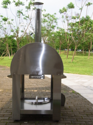 Oven Pizza Dipecat Stainless Steel 830mm 720mm Dengan Troli
