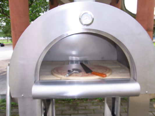 Oven Pizza Dipecat Stainless Steel 830mm 720mm Dengan Troli