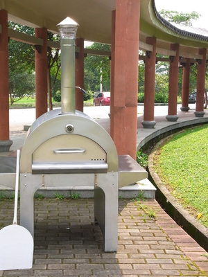 720mm AGA Stainless Steel Kayu Dipecat Pizza Oven CSA Kayu Dipecat Kompor Oven