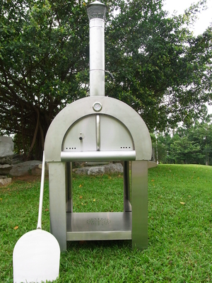 720mm AGA Stainless Steel Kayu Dipecat Pizza Oven CSA Kayu Dipecat Kompor Oven